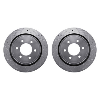 R1 Concepts® - Drilled and Slotted Rear Brake Rotor Set
