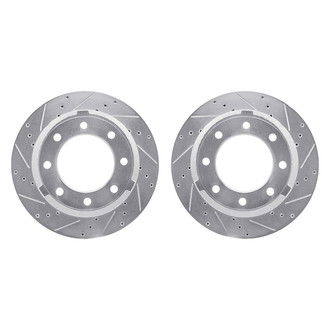 R1 Concepts® - Drilled and Slotted Rear Brake Rotor Set