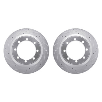 R1 Concepts® - Drilled and Slotted Rear Brake Rotor Set