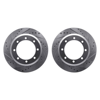 R1 Concepts® - Drilled and Slotted Rear Brake Rotor Set
