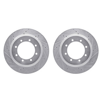 R1 Concepts® - Drilled and Slotted Rear Brake Rotor Set