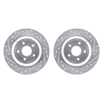 R1 Concepts® - Drilled and Slotted Rear Brake Rotor Set