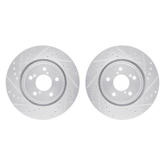 R1 Concepts® - Drilled and Slotted Front Brake Rotor Set