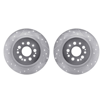 R1 Concepts® - Drilled and Slotted Rear Brake Rotor Set
