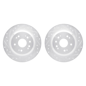 R1 Concepts® - Drilled and Slotted Rear Brake Rotor Set
