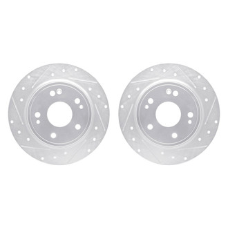 R1 Concepts® - Drilled and Slotted Rear Brake Rotor Set