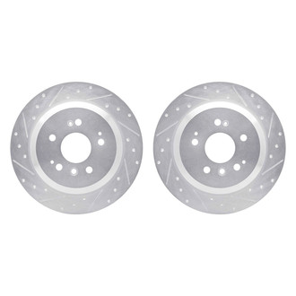 R1 Concepts® - Drilled and Slotted Rear Brake Rotor Set