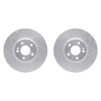 R1 Concepts® - Drilled and Slotted Rear Brake Rotor Set