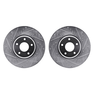 R1 Concepts® - Drilled and Slotted Front Brake Rotor Set