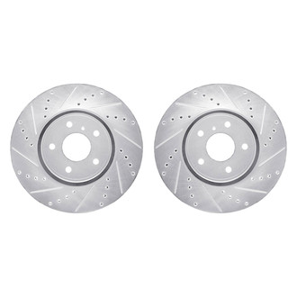 R1 Concepts® - Drilled and Slotted Front Brake Rotor Set