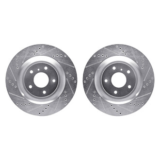 R1 Concepts® - Drilled and Slotted Front Brake Rotor Set