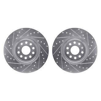 R1 Concepts® - Drilled and Slotted Front Brake Rotor Set