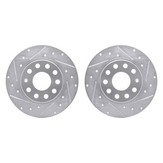 R1 Concepts® - Drilled and Slotted Rear Brake Rotor Set