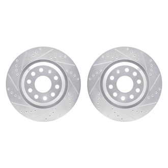 R1 Concepts® - Drilled and Slotted Rear Brake Rotor Set