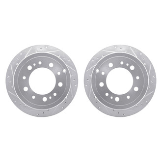 R1 Concepts® - Drilled and Slotted Rear Brake Rotor Set