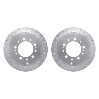 R1 Concepts® - Drilled and Slotted Rear Brake Rotor Set