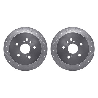 R1 Concepts® - Drilled and Slotted Rear Brake Rotor Set