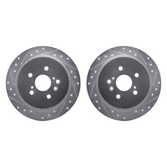 R1 Concepts® - Drilled and Slotted Rear Brake Rotor Set