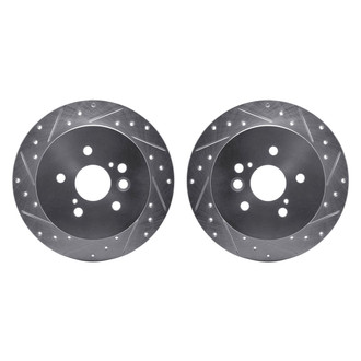 R1 Concepts® - Drilled and Slotted Rear Brake Rotor Set