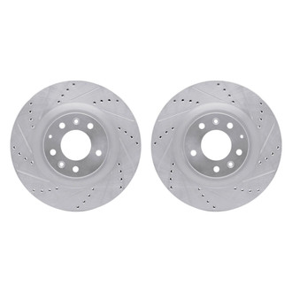 R1 Concepts® - Drilled and Slotted Front Brake Rotor Set