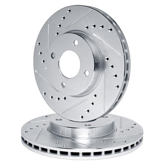R1 Concepts® - eLINE Series™ Drilled and Slotted Front Brake Rotor Set