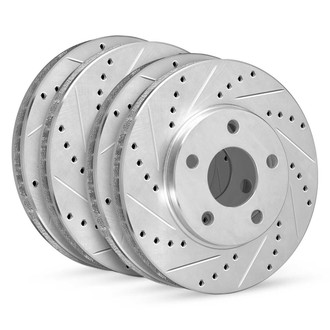 R1 Concepts® - eLINE Series™ Drilled and Slotted Front and Rear Brake Rotor Set