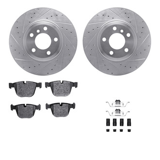 R1 Concepts® - Drilled and Slotted Rear Brake Kit with Performance Sport Pads