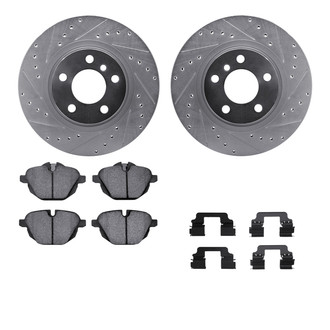R1 Concepts® - Drilled and Slotted Rear Brake Kit with Performance Sport Pads