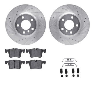 R1 Concepts® - Drilled and Slotted Front Brake Kit with Performance Sport Pads