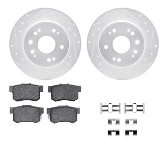 R1 Concepts® - Drilled and Slotted Rear Brake Kit with Performance Sport Pads