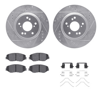 R1 Concepts® - Drilled and Slotted Front Brake Kit with Performance Sport Pads