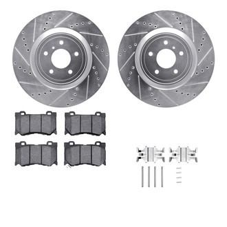 R1 Concepts® - Drilled and Slotted Front Brake Kit with Performance Sport Pads