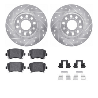 R1 Concepts® - Drilled and Slotted Rear Brake Kit with Performance Sport Pads