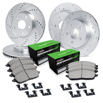 R1 Concepts® - Drilled and Slotted Brake Kit with Performance Sport Pads