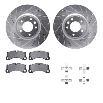 R1 Concepts® - Drilled and Slotted Brake Kit with Euro Ceramic Pads