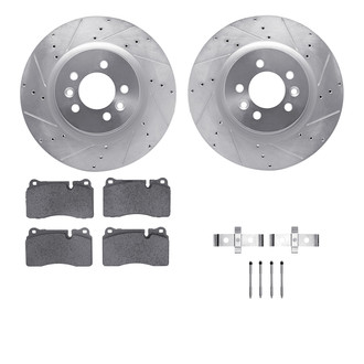 R1 Concepts® - Drilled and Slotted Front Brake Kit with Euro Ceramic Pads