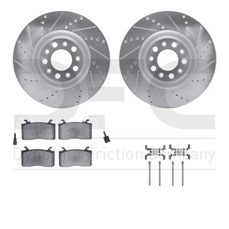 R1 Concepts® - Drilled and Slotted Front Brake Kit with Euro Ceramic Pads