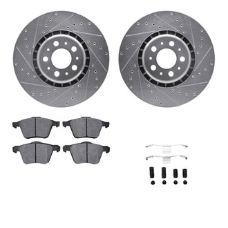 R1 Concepts® - Drilled and Slotted Brake Kit with Euro Ceramic Pads
