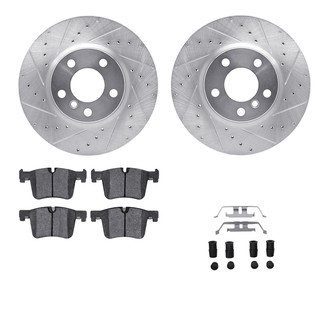 R1 Concepts® - Drilled and Slotted Front Brake Kit with Euro Ceramic Pads