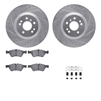 R1 Concepts® - Drilled and Slotted Front Brake Kit with Euro Ceramic Pads