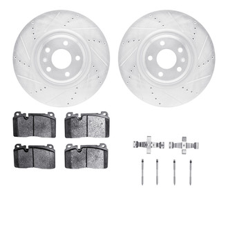 R1 Concepts® - Drilled and Slotted Front Brake Kit with Euro Ceramic Pads