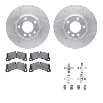 R1 Concepts® - Drilled and Slotted Brake Kit with Euro Ceramic Pads