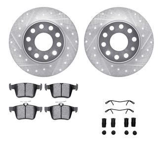 R1 Concepts® - Drilled and Slotted Rear Brake Kit with Euro Ceramic Pads