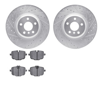 R1 Concepts® - Drilled and Slotted Rear Brake Kit with Euro Ceramic Pads