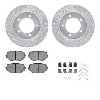 R1 Concepts® - Drilled and Slotted Front Brake Kit with 5000 OE Pads