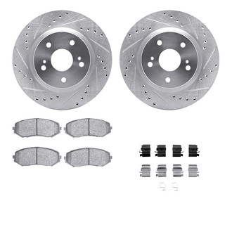 R1 Concepts® - Drilled and Slotted Front Brake Kit with 5000 OE Pads