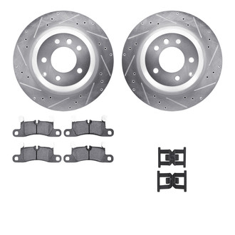 R1 Concepts® - Drilled and Slotted Rear Brake Kit with 5000 OE Pads