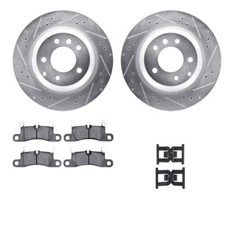 R1 Concepts® - Drilled and Slotted Rear Brake Kit with Optimum OE Pads