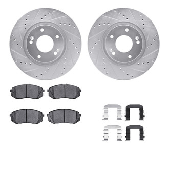 R1 Concepts® - Drilled and Slotted Front Brake Kit with 5000 OE Pads