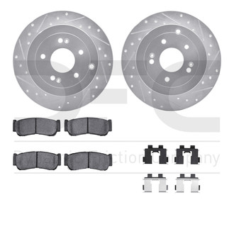R1 Concepts® - Drilled and Slotted Rear Brake Kit with 5000 OE Pads
